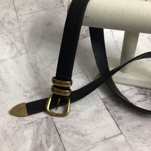 GAP Black Belt with Gold Buckle